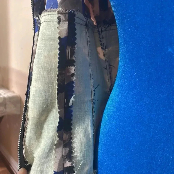 Custom Vintage blue and Lilac Cocktail Party Dress - Picture 6 of 8